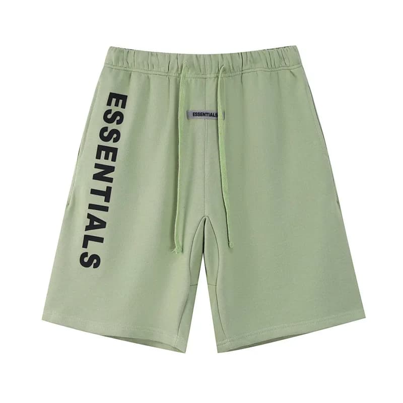 Fear of God Essentials Logo Shorts Essentials Logo — 2202抹茶绿（硅胶字母）