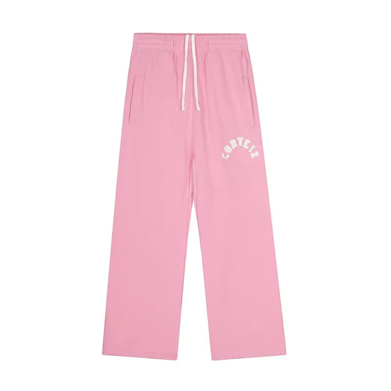 Corteiz Track Pants Embroidered Logo — 666粉色