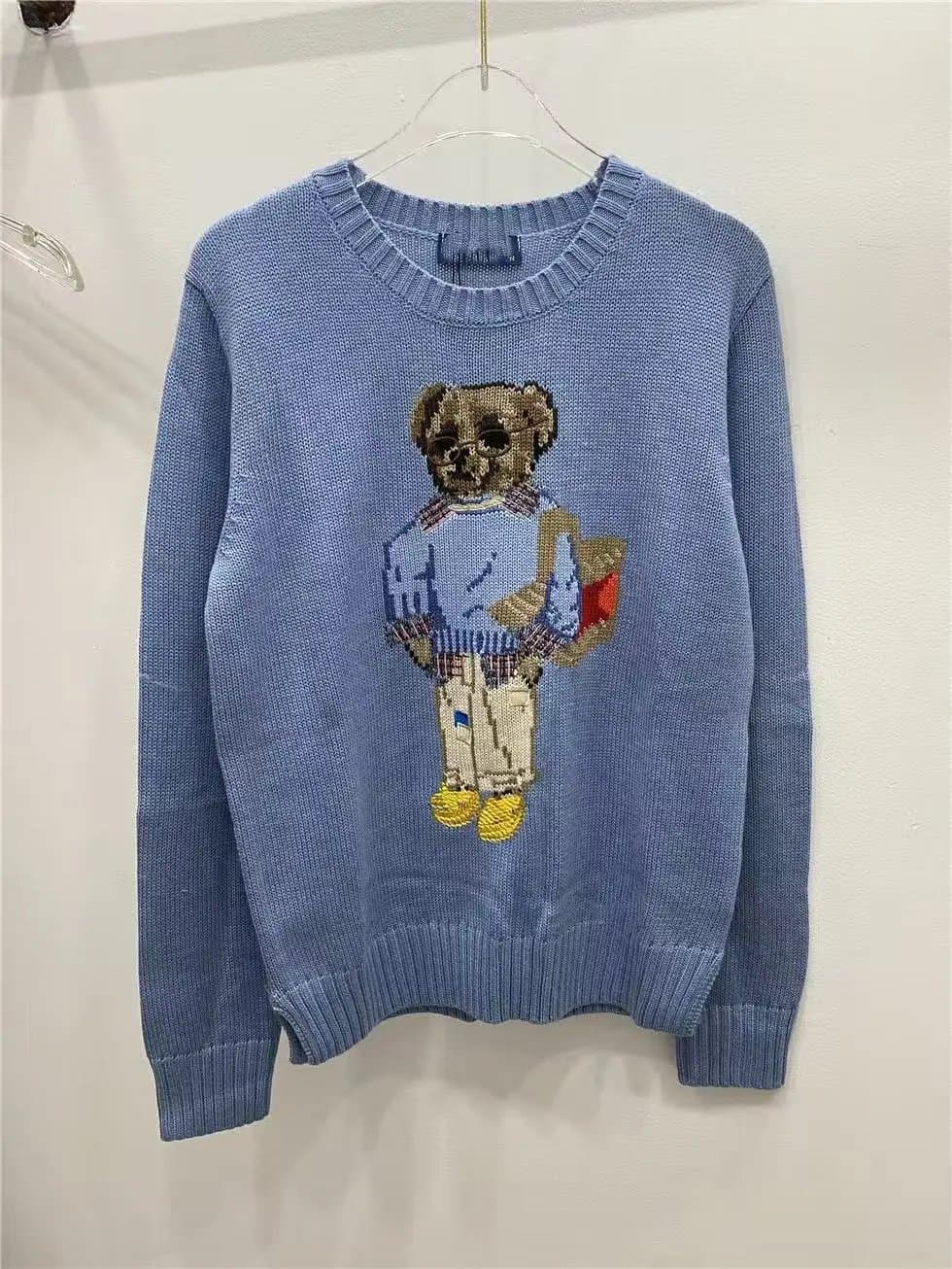 Polo Ralph Lauren Polo Bear Sweater Pink Bear Embroidery — 10