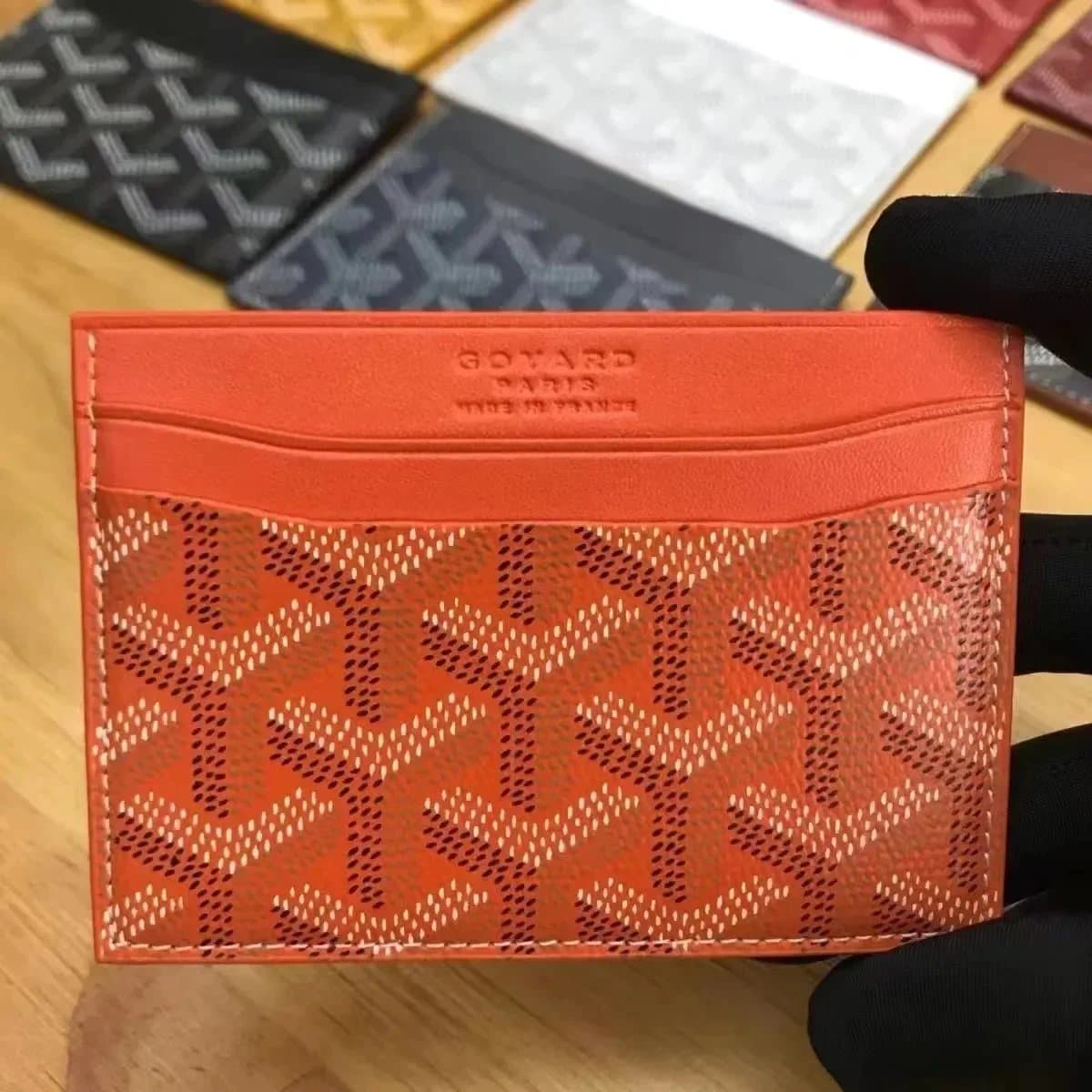 Goyard Card Holder Chevron Pattern — DD050185012