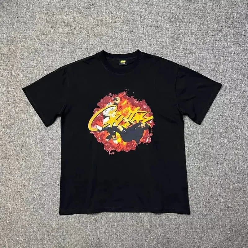 Corteiz Graphic Tee Flame Logo Print