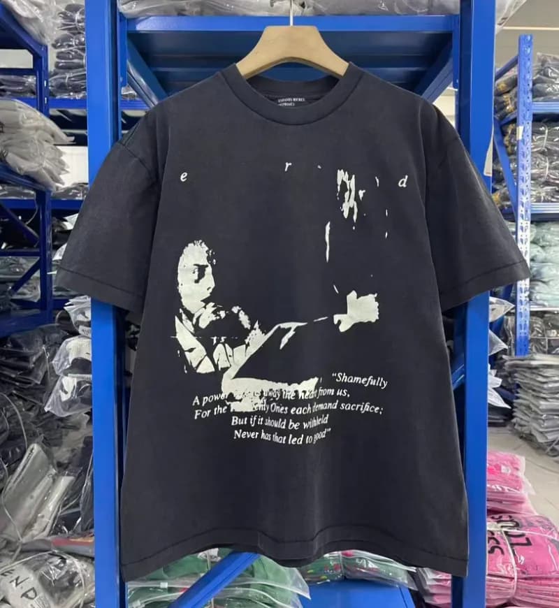 Palace Long Sleeve Tee Teen Just Wanted Love Print — E3666 washed black