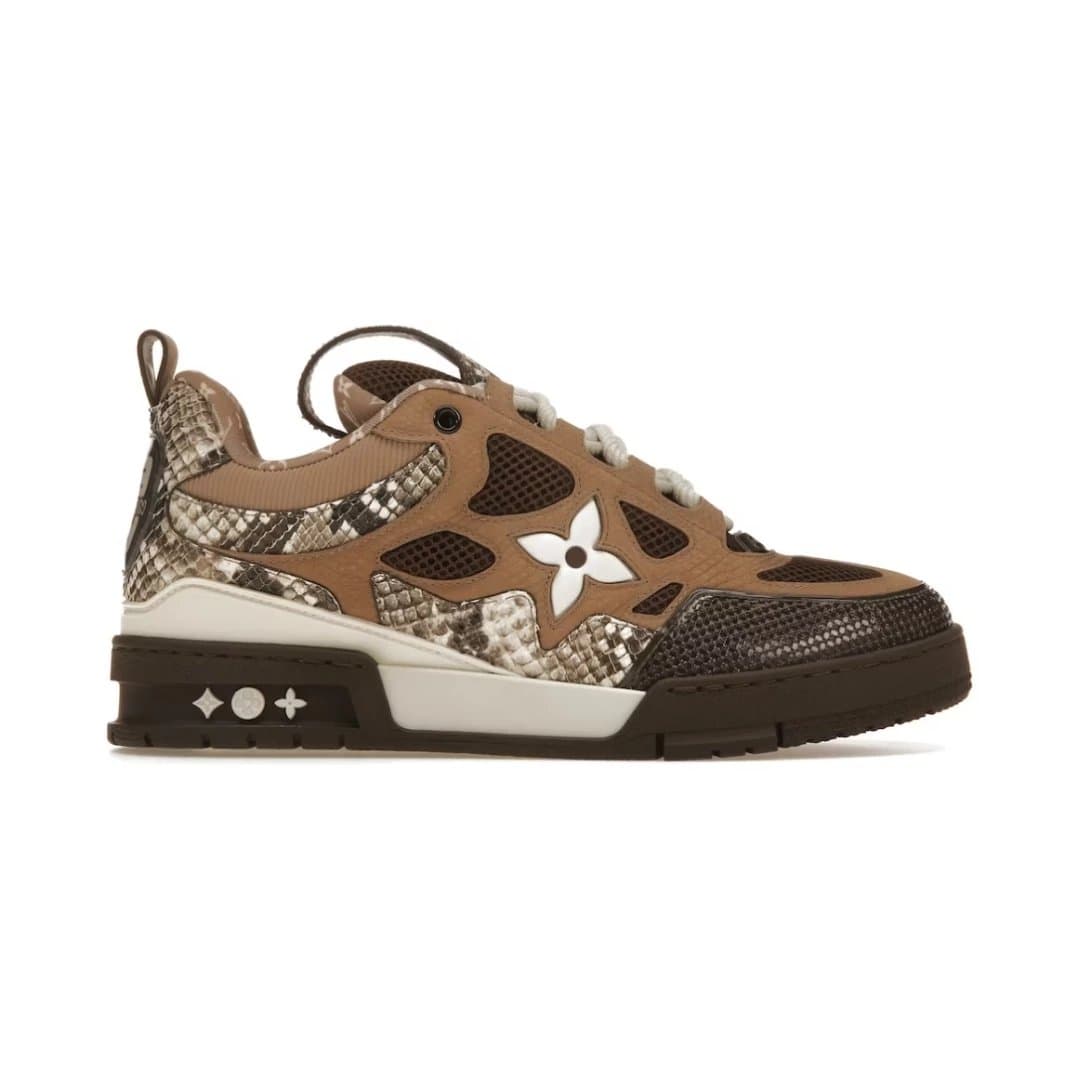 Louis Vuitton LV Trainer Monogram Mesh — Brown Snakeskin（定制配色不退不换）