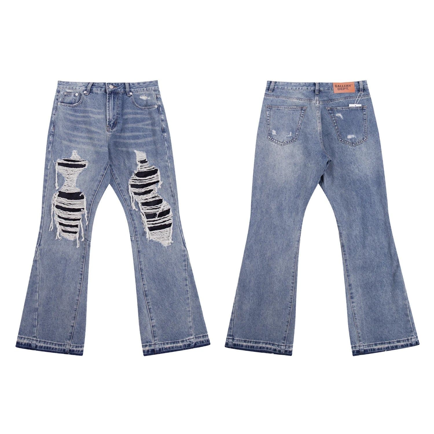 Gallery Dept. Flared Jeans Distressed Vase Print