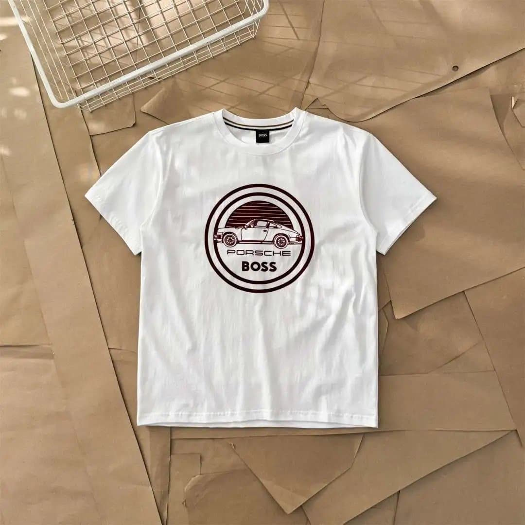 Hugo Boss Logo T-Shirt Embossed BOSS — A3 white