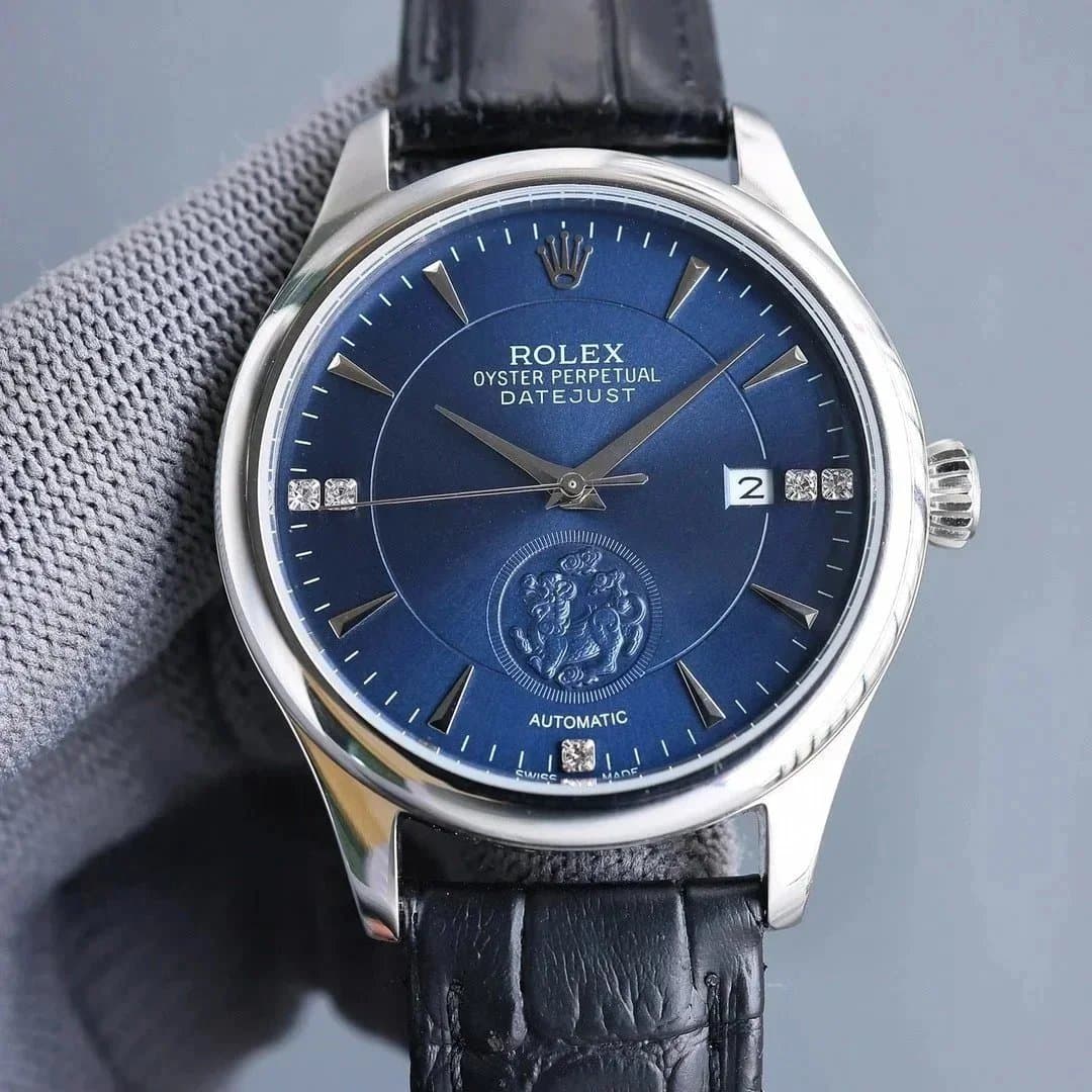 Rolex Oyster Perpetual Datejust Blue Dial with Diamond Hour Markers