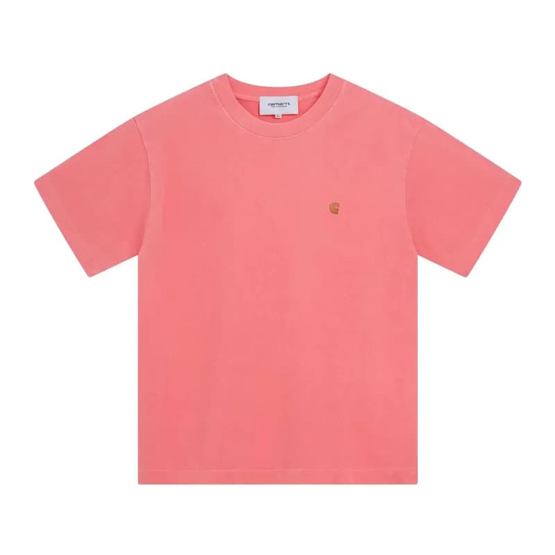 Carhartt WIP Short Sleeve T-Shirt Logo Patch — 223西瓜红
