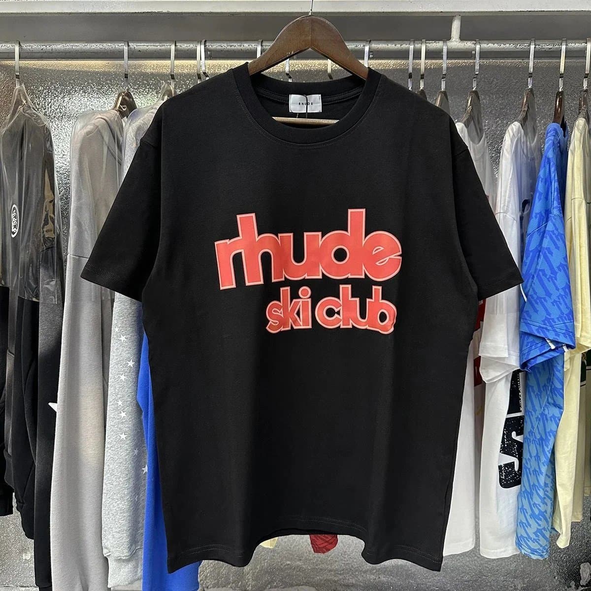 Rhude Graphic Tee Racing Logo — 50119黑