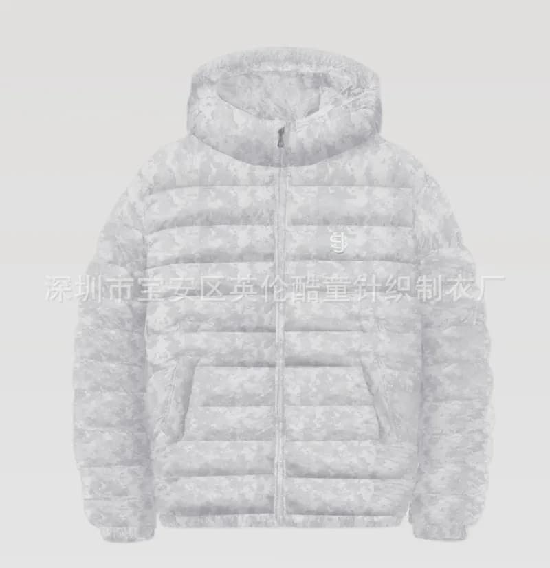 Puffer Jacket Camouflage Print