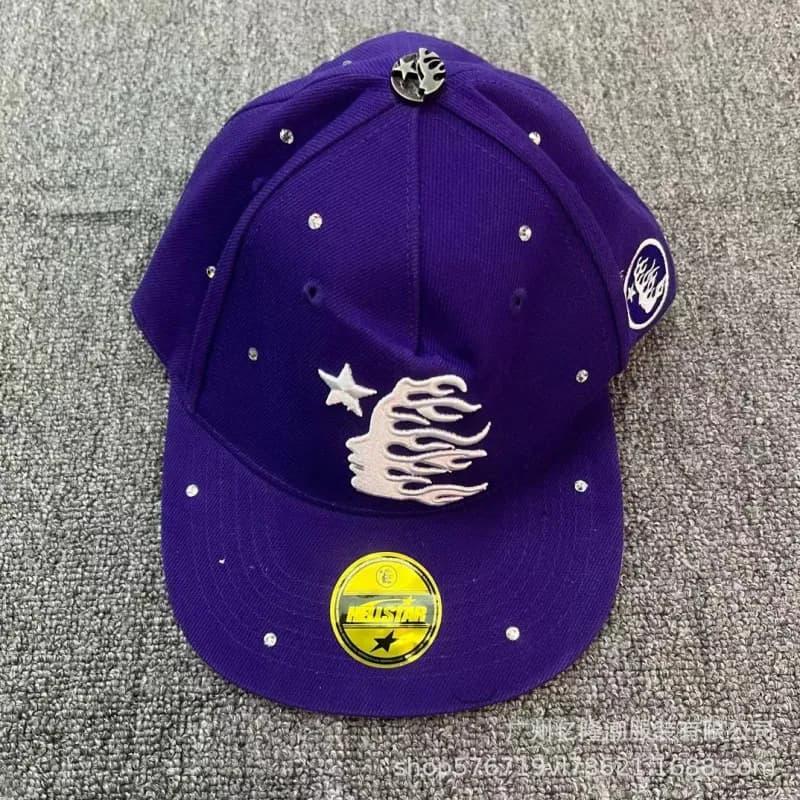 Hellstar Snapback Cap Flame Logo — 22 hot diamond sm remark size
