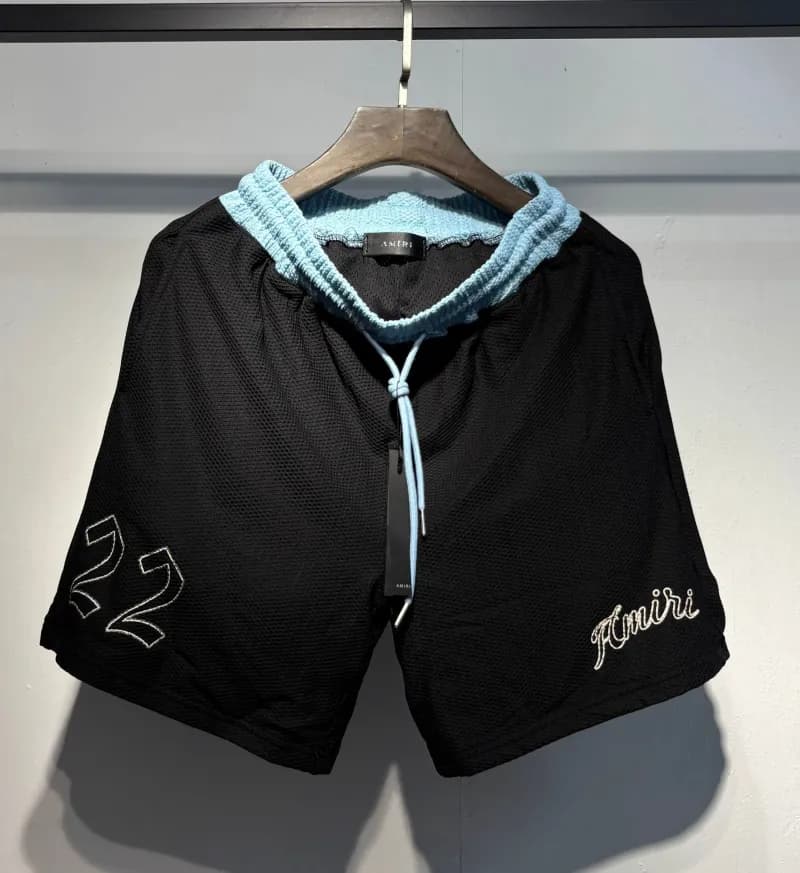Amiri Mesh Shorts Embroidered '22' and Logo