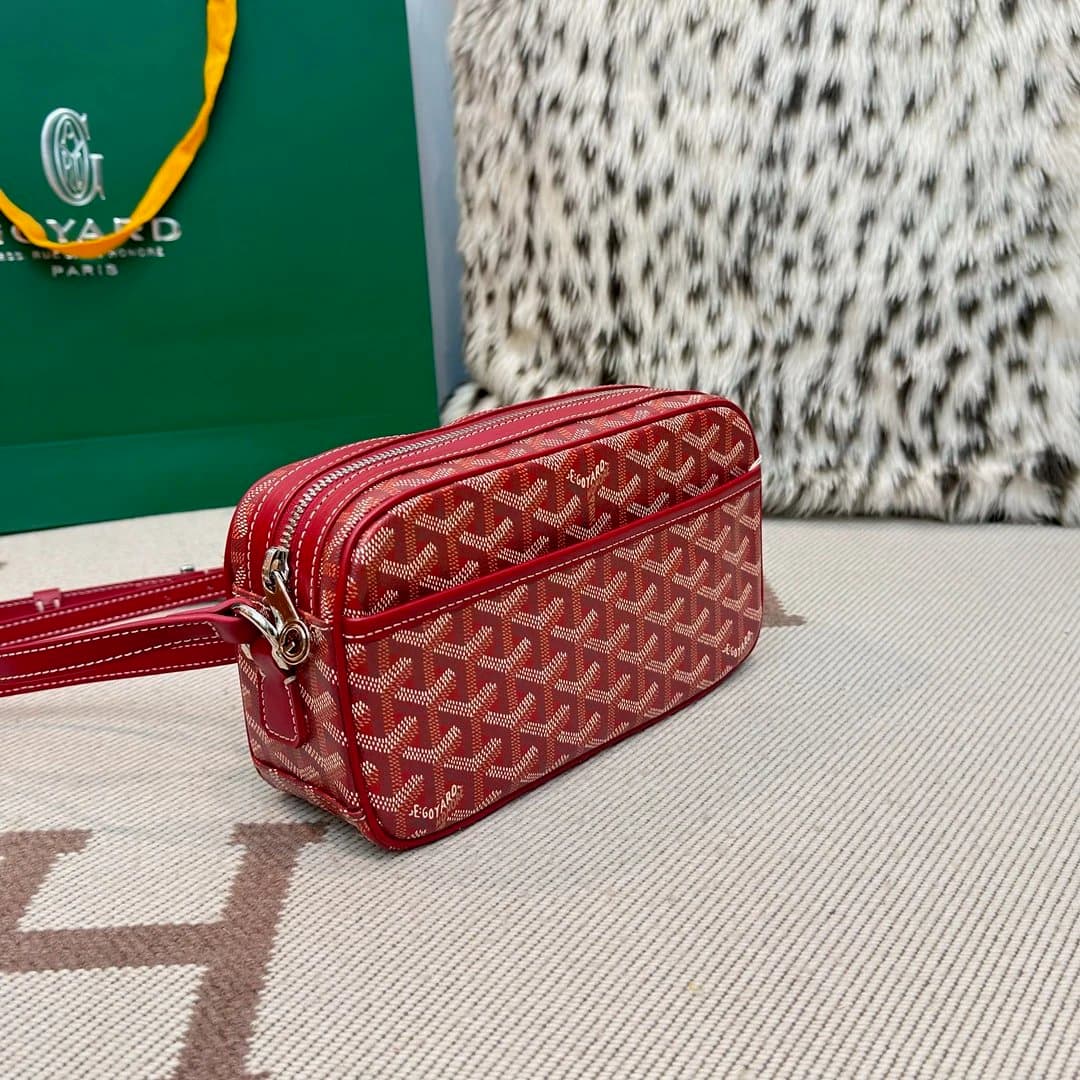 Goyard St. Louis Pouch Red Goyardine Canvas