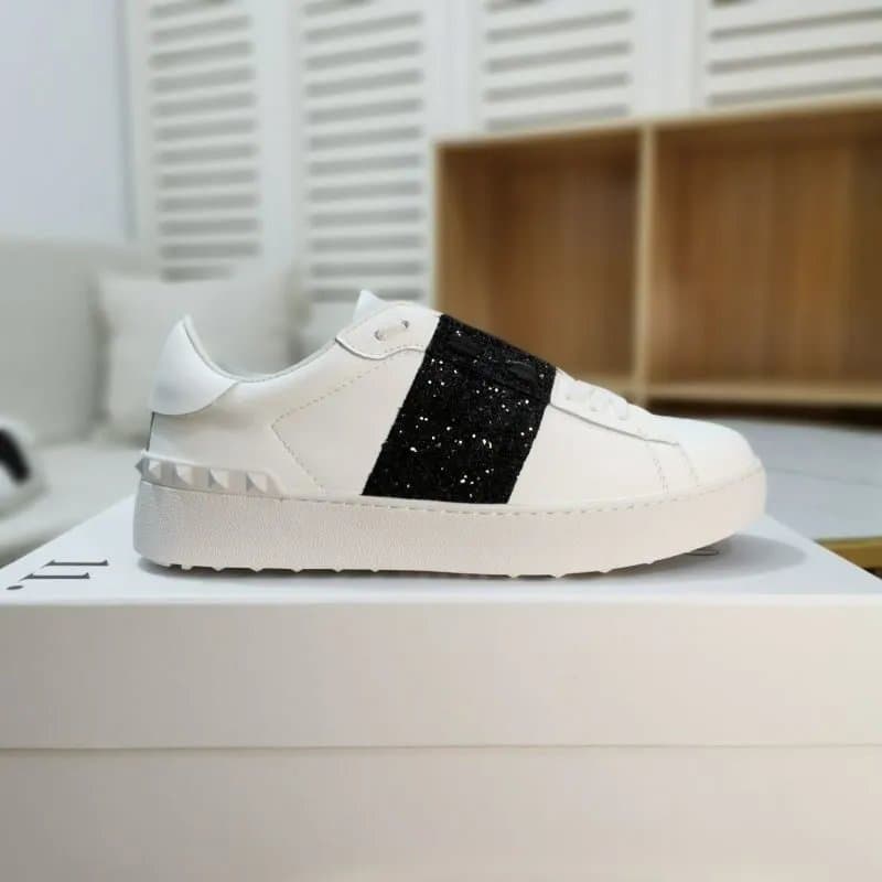 Valentino Rockstud Flat Glitter Stripe