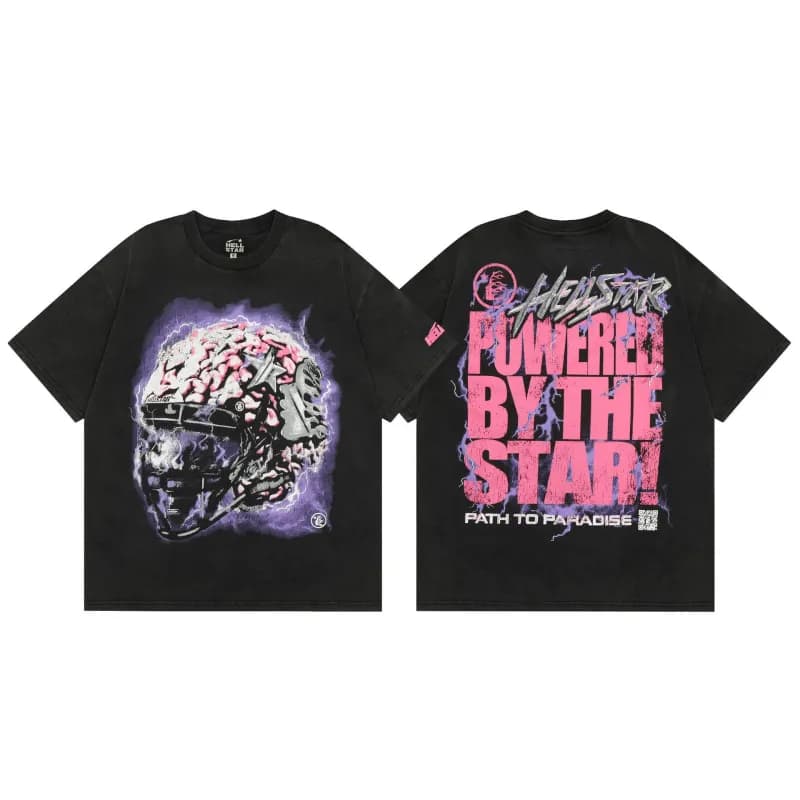 Hellstar Graphic Tee Brain Helmet Print