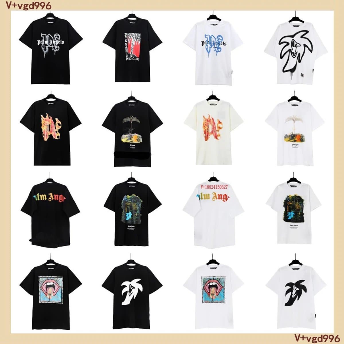 Palm Angels Logo Patch T-Shirt White — 2260  黑色