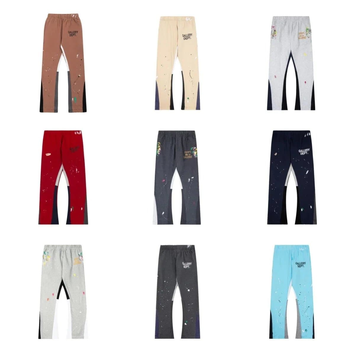 Paint Splatter Sweatpants Gallery Dept. Logo