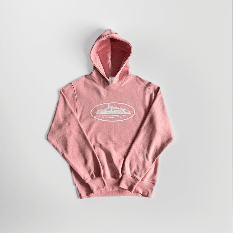 Hoodie Corteiz Script — 粉色圆形标