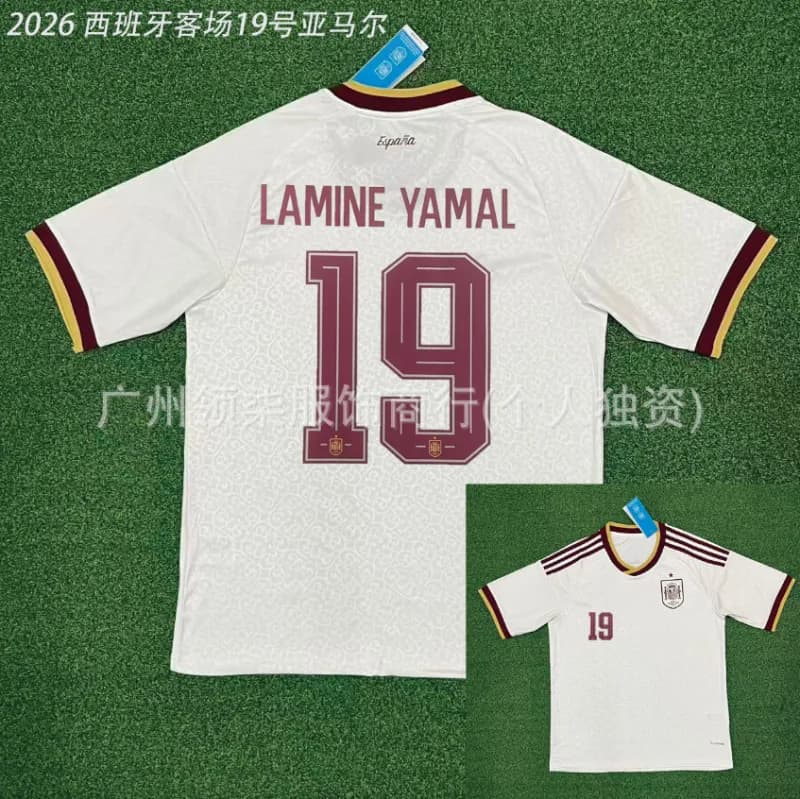 NBA Spain Home Kit 2026 Lamine Yamal #19 — 2026 spain away jersey #19 yamal