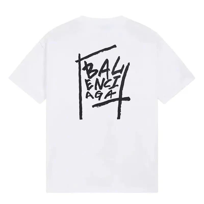 Balenciaga Graphic T-Shirt Brushstroke Logo