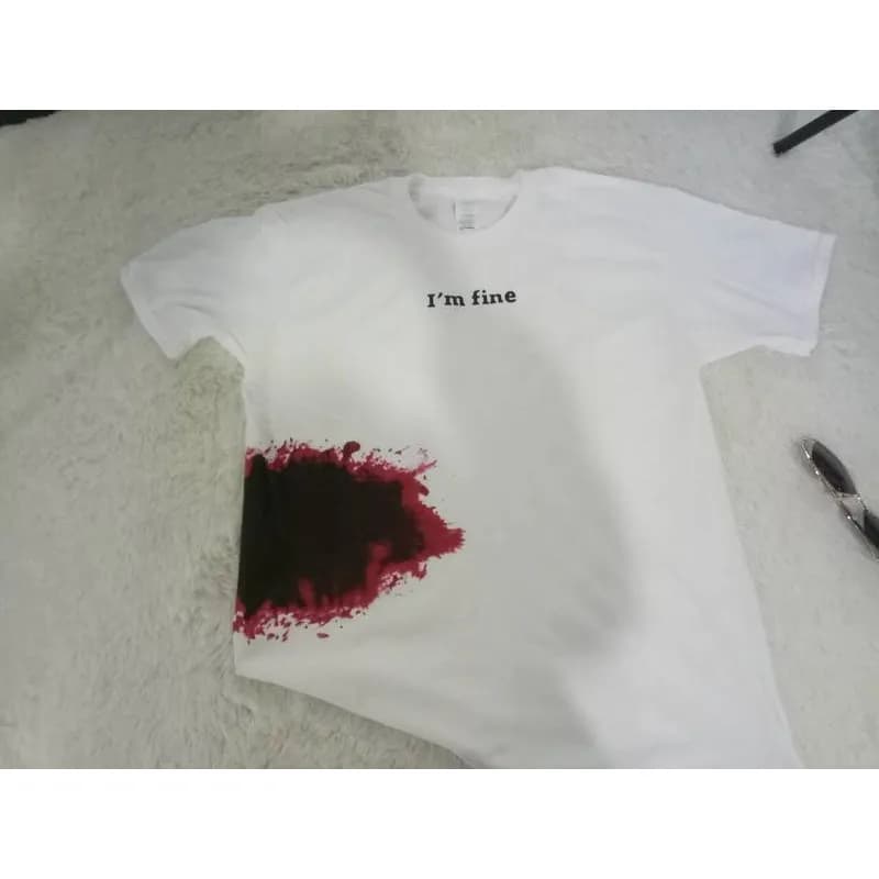 Graphic T-Shirt I'm Fine Blood Splatter