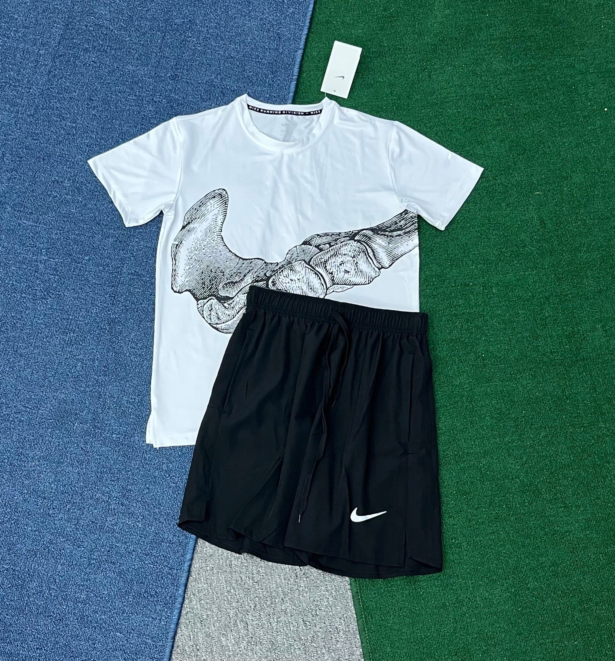 Nike Running Division Tee & Shorts Set Anatomical Print