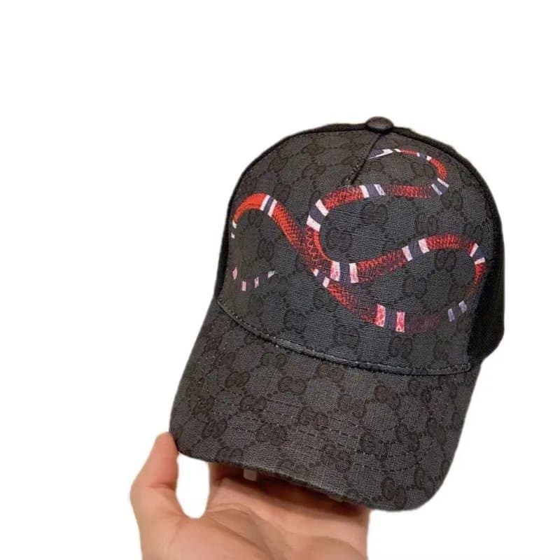 Gucci Cap Fox Embroidery — 可调节 · 黑色