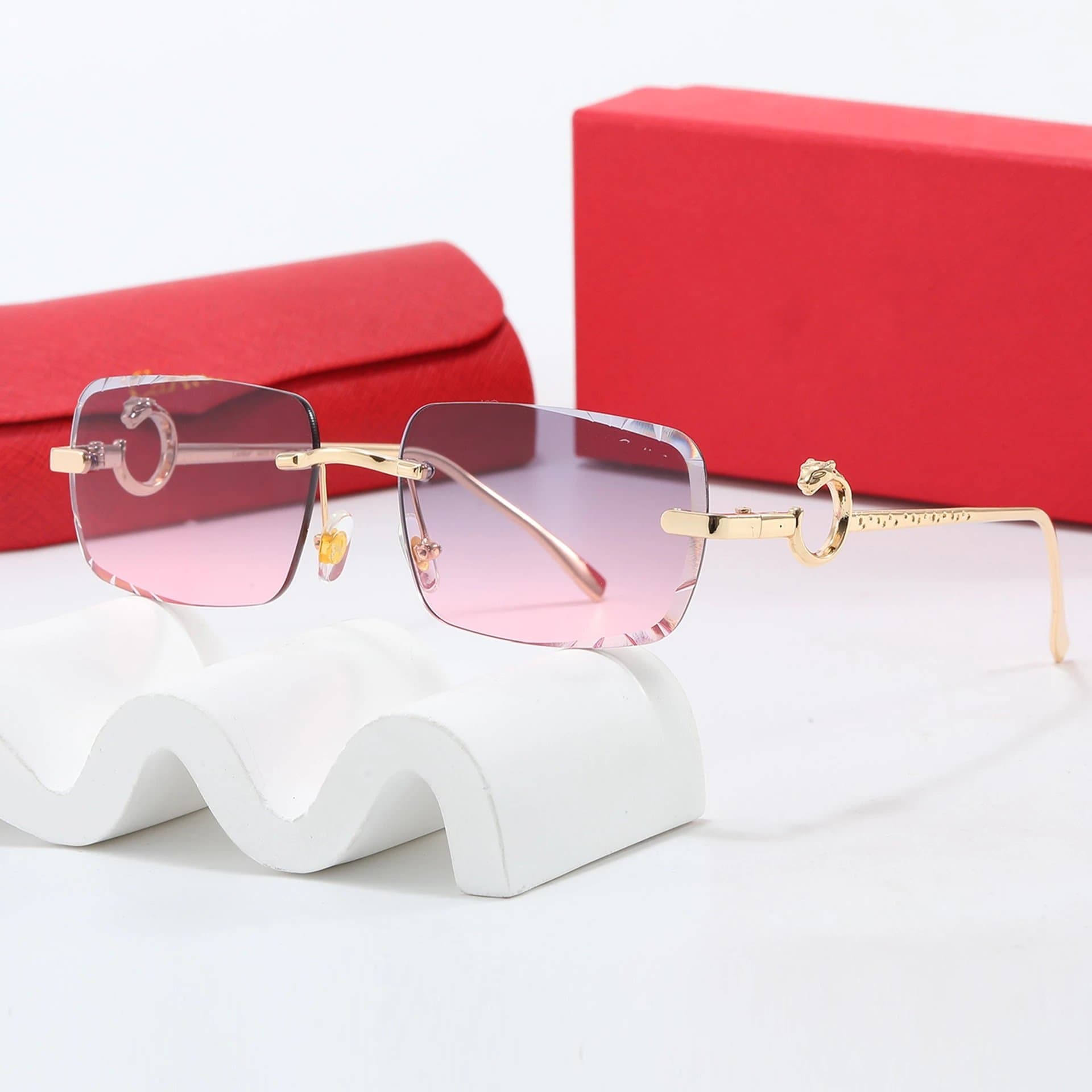 Cartier Juste Un Clou Sunglasses Gradient Blue Lens — 带LOGO带盒子 · A4