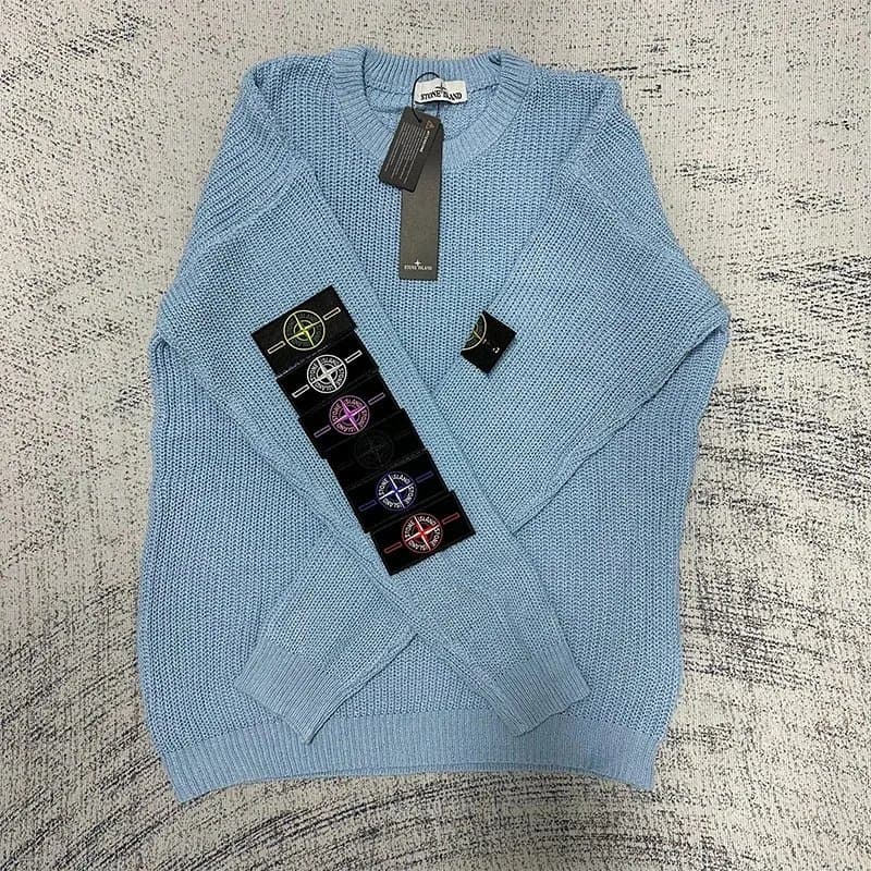 Stone Island Ribbed Knit Sweater Logo Patch — DDSTD-MY-0025 · 袖标默认为绿色，需要其他颜色请留言