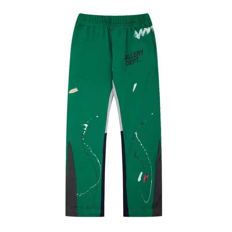 Paint Splatter Track Pants Gallery Dept. Logo Print