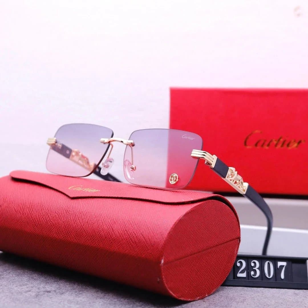 Cartier Juste Un Clou Rimless Gradient Pink Lens