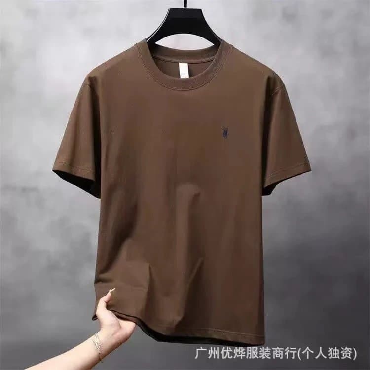 Polo Ralph Lauren Polo Tee Embroidered Logo — 咖啡色+蓝标