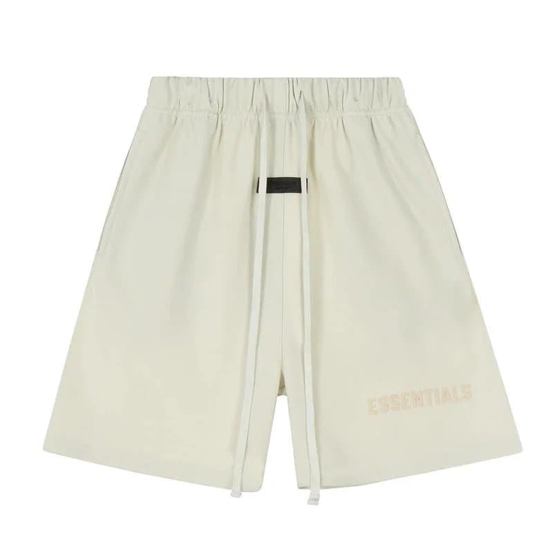 Fear of God Essentials Logo Shorts Olive Beige — 34