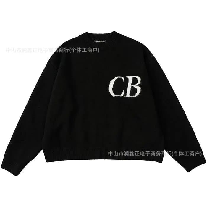 Cole Buxton CB Logo Knit Sweater Oversized