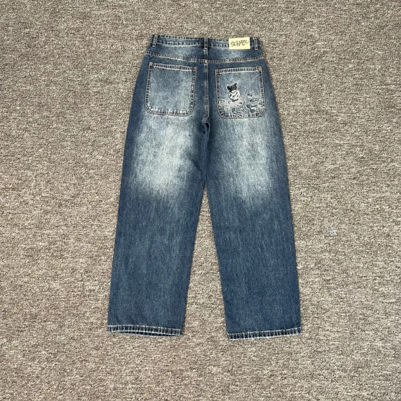 Denim Tears Relaxed Fit Jeans Kuromi Embroidery
