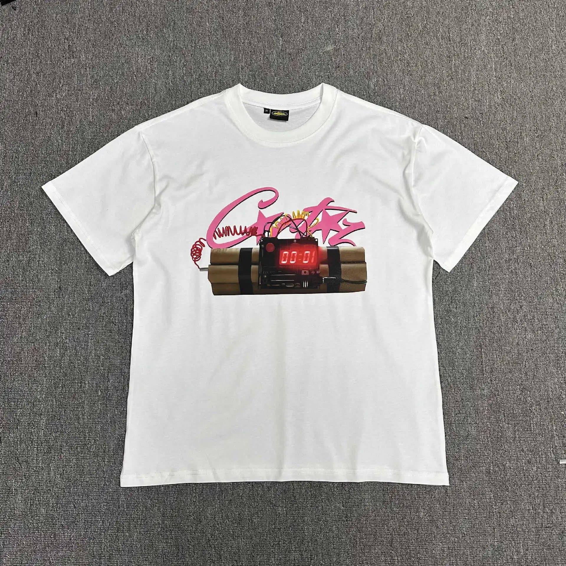 Corteiz T-Shirt CRTZ Script Logo — 3101（白色）