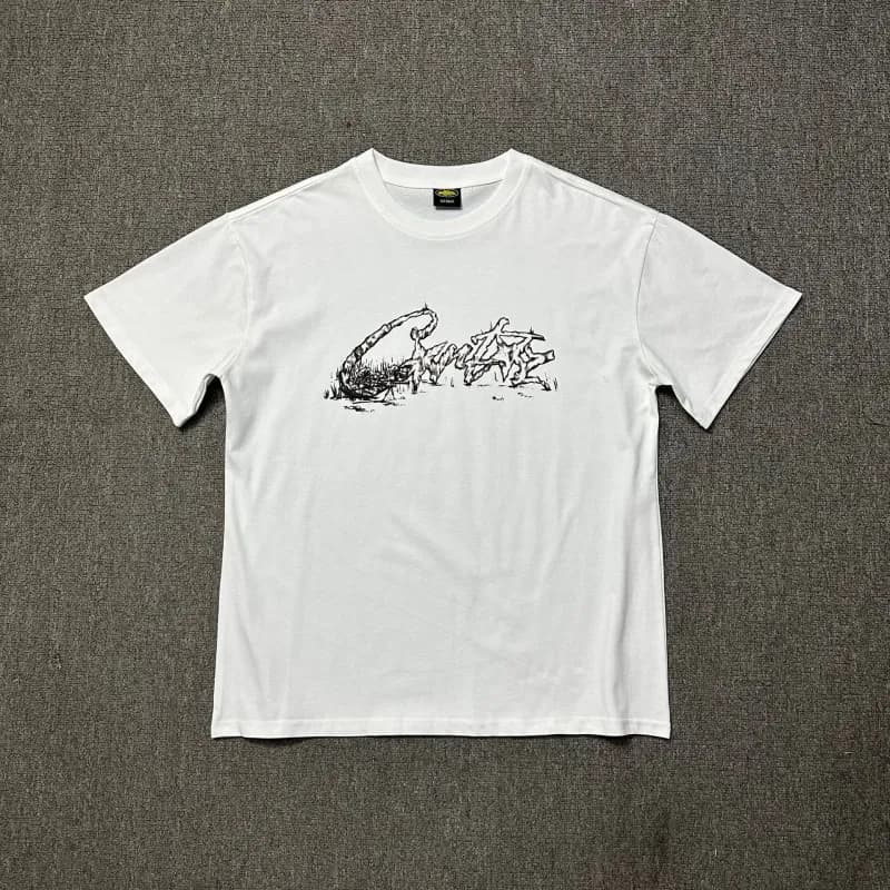 Hellstar Scorpion Graphic Tee White Scorpion Print — 3173