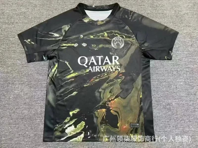 PSG Third Jersey Marbled Green Black