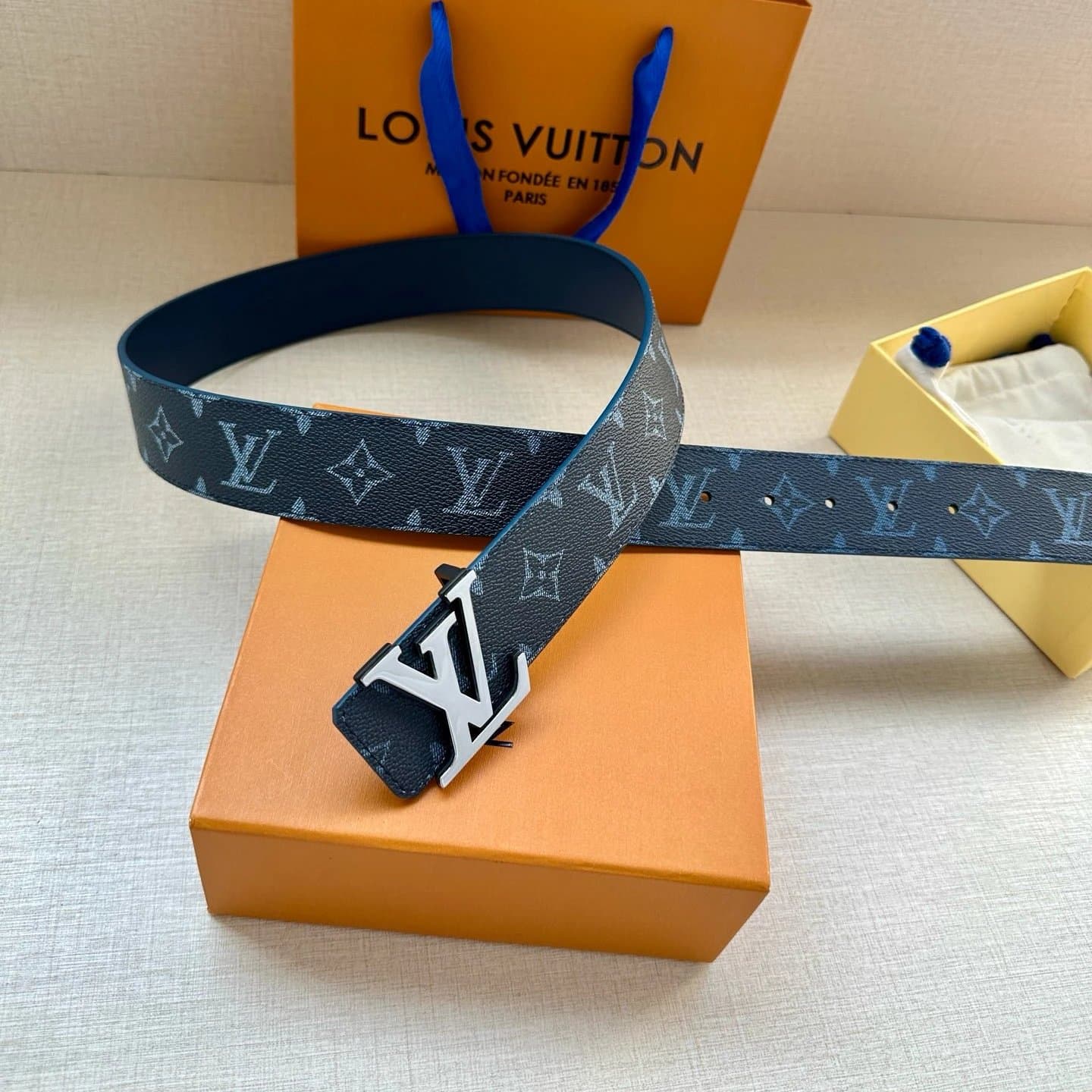 Louis Vuitton LV Initiales Belt Monogram Eclipse