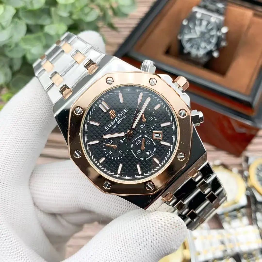 Audemars Piguet Royal Oak Chronograph Black Dial with Rose Gold Bezel