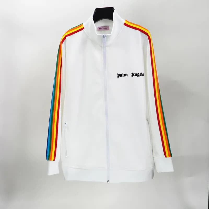 Palm Angels Track Jacket Rainbow Stripe