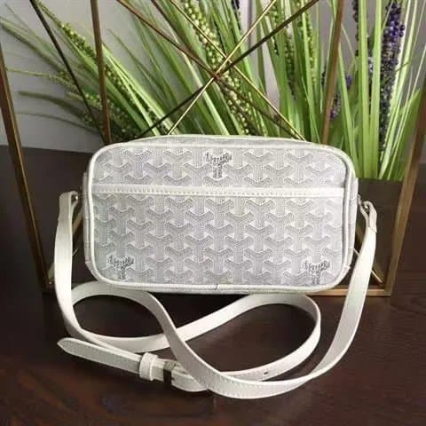 Goyard St. Louis Crossbody White Goyardine Canvas