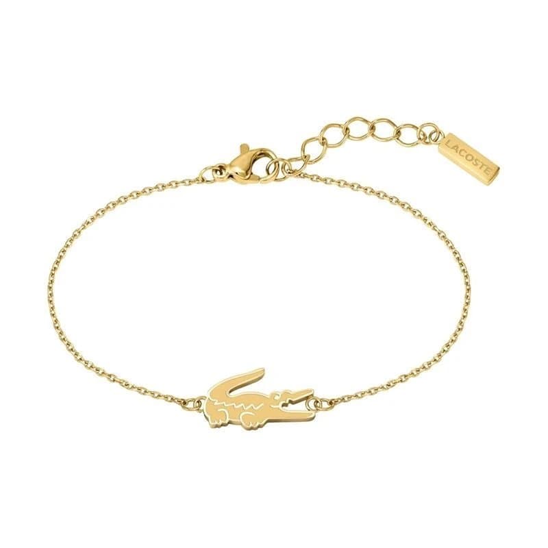 Lacoste Crocodile Charm Bracelet Gold-Tone Chain