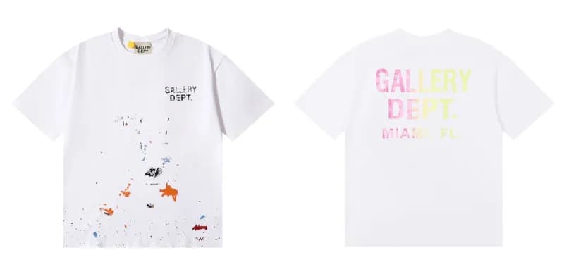 Gallery Dept. Paint Splatter Tee Miami Gradient Print