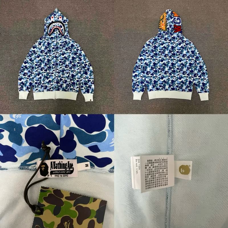 BAPE Shark Hoodie Blue Camo