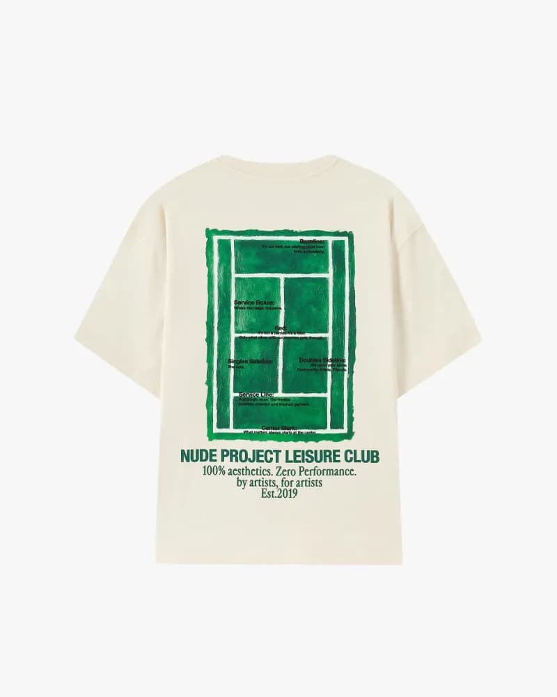 Nude Project Leisure Club Tee Tennis Court Print