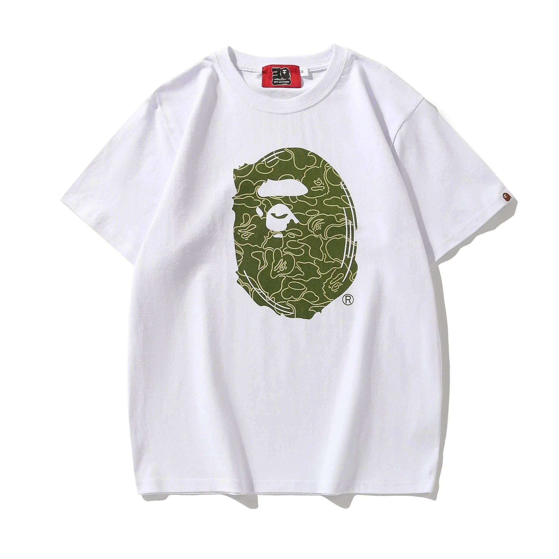 BAPE Ape Head Tee Brown Ape Head — 40 White
