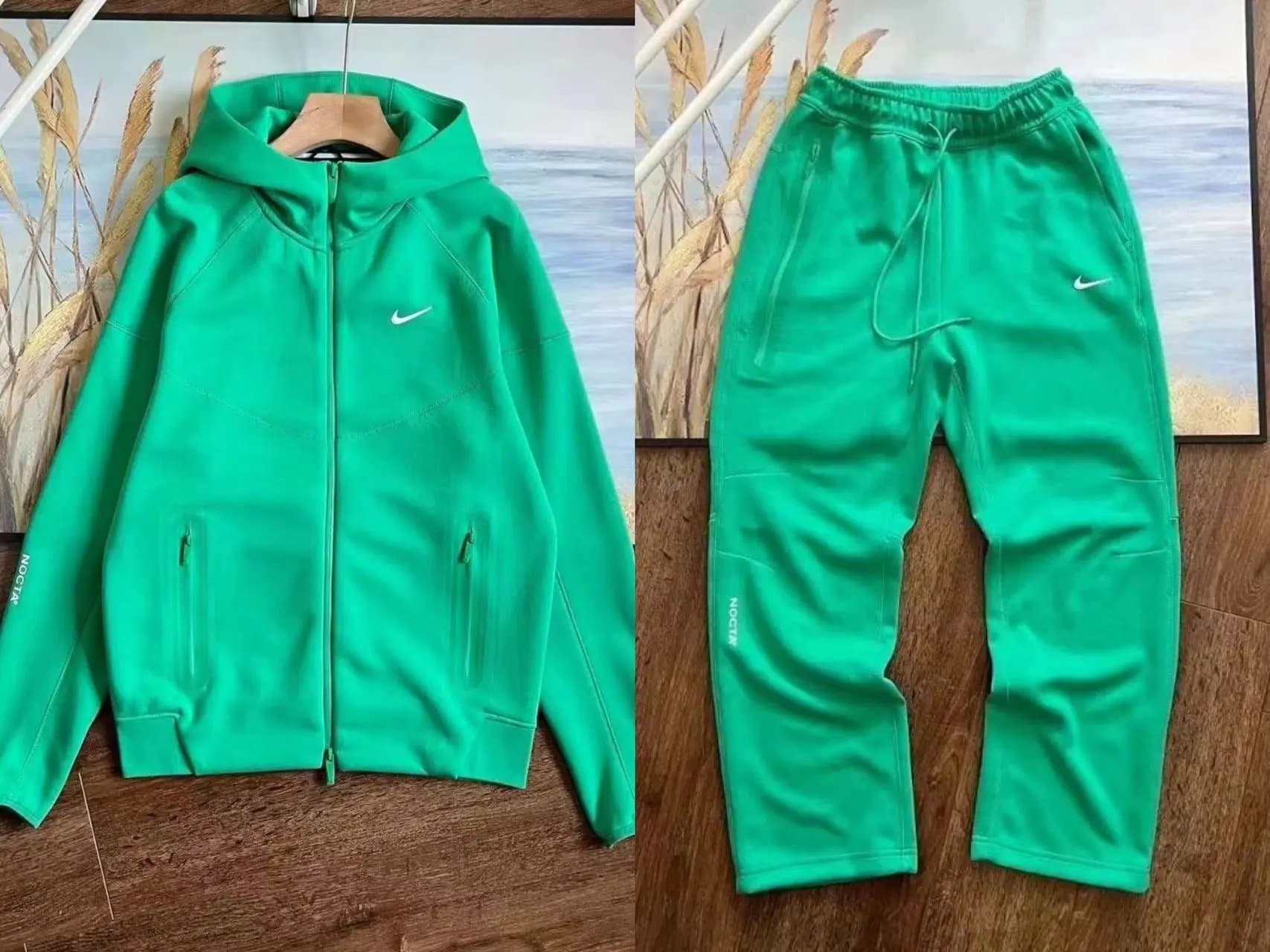 Nike Tech Fleece Hoodie and Joggers Noctar Green