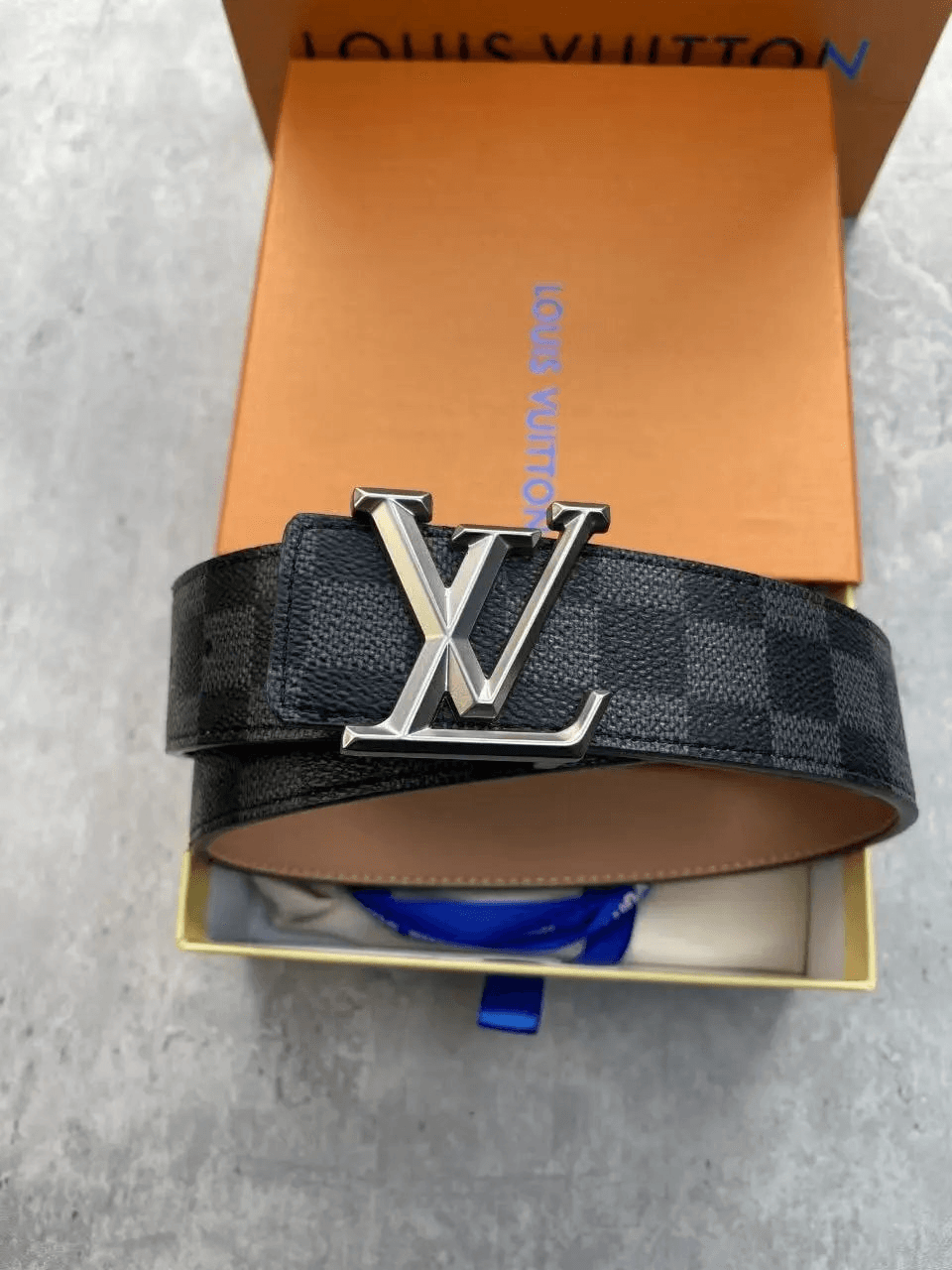 Louis Vuitton LV Initiales Belt Damier Graphite
