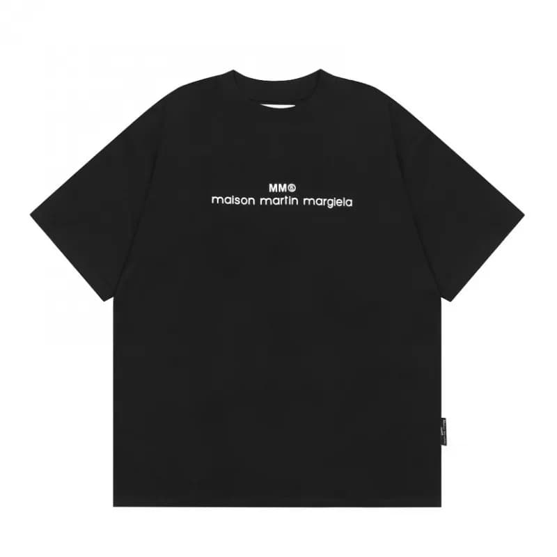 Maison Margiela T-Shirt White Stitch Logo — 853黑色