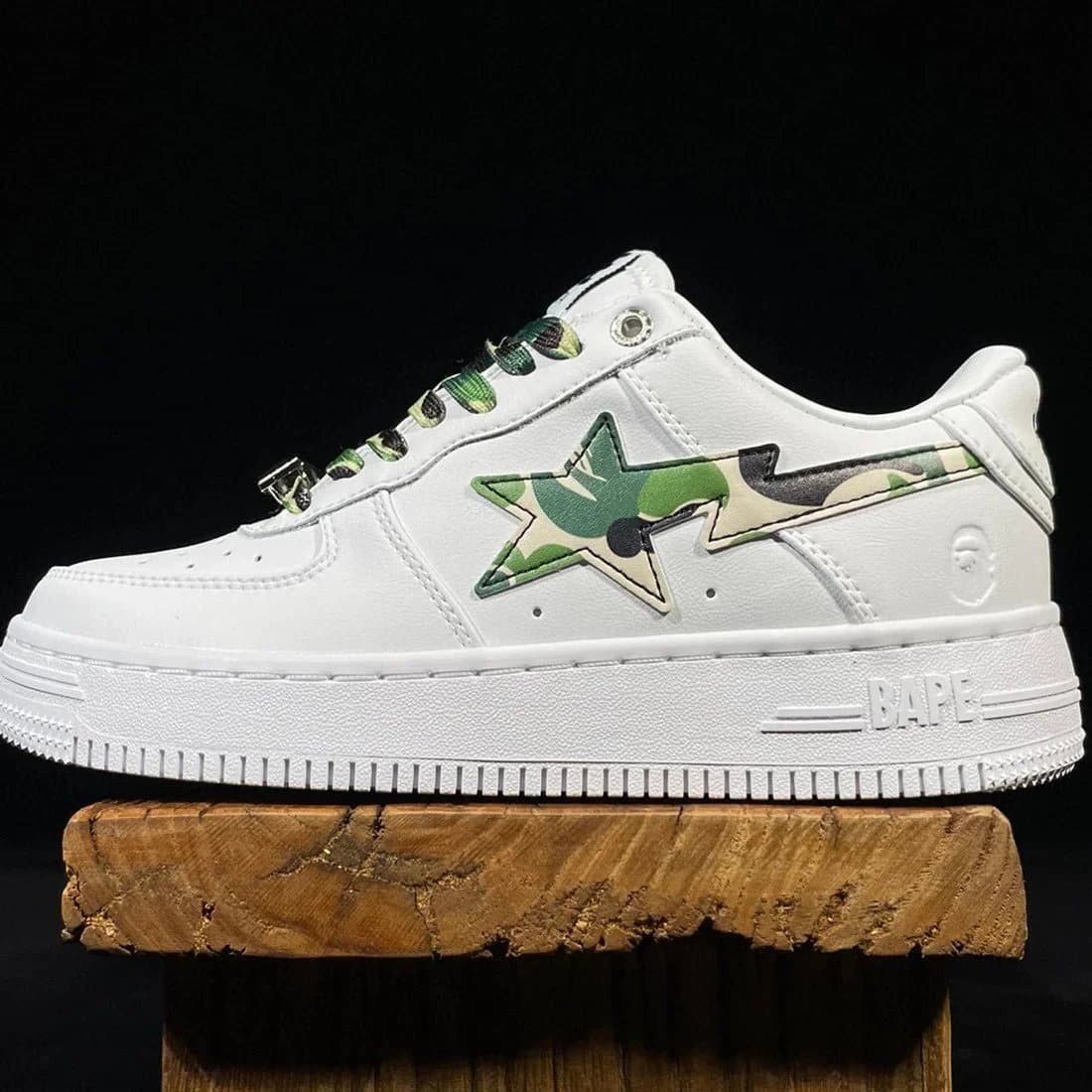 Bape Sta Red White Navy — Bape STA White Green Camo